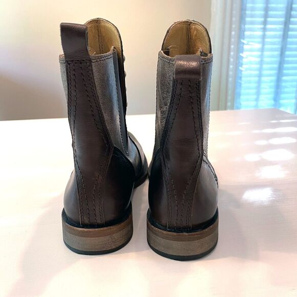 Lucchese Women's Spirit Gray Brandy Calf‎ Short Riding Western Boots Size 7.5 M - Picture 7 of 13